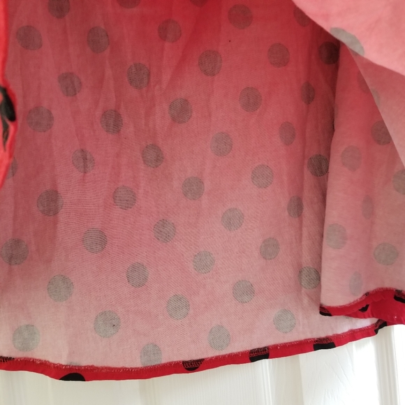 Polka Swing Skirt Red Black - Picture 8 of 9